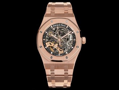 AUDEMARS PIGUET Royal Oak Openworked Tourbillon Rose Gold 41mm Swiss eta 3132 Movement Replica Watch
